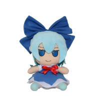 Japan Anime TouHou Project Cirno Fumo Cosplay Cute Girl Doll Plush Stuffed Pillow Sitting Toy Boy Gi