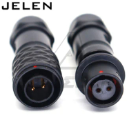 Gold black silver metal docking SF10 series 2 3 4 5pin waterproof connector plug and sockets Electronics Power Cable