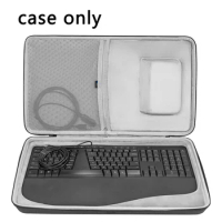 Geekria Hard Shell Travel Carrying Keyboard Case, Compatible with Microsoft Ergonomic Keyboard (LXM-00004)