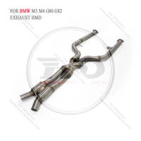 HMD Exhaust System Stainless Steel Performance Middle Pipe for BMW M3 M4 G80 G82 X-pipe With Resonator