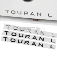 2021 New Font Letters ABS Emblem Badge for TOURAN L Car Middle Trunk Rear Nameplate Logo Sticker Matte Glossy Black Chrome