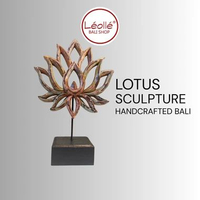 Pajangan Lotus Ukiran Kayu Handmade Bali – Dekorasi Meja / Ornamen Bunga Teratai, Ukuran small
