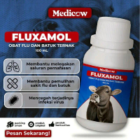 Fluxamol obat batuk pilek sapi kambing 100ml | obat sakit sapi | obat sakit kambing | obat flu sapi