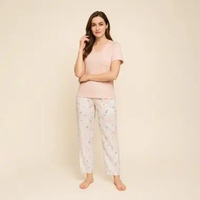 Sorella Loungewear Radiant Bloom Pajama Set S30-PA2373 - Peach Peach M