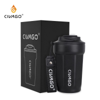 CIVAGO(13oz)กระบอกน้ำสแตนเลสพร้อมฝาปิด เคลือบเซรามิก แก้วสุญญากาศ รักษาความร้อนและเย็น