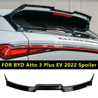 For 2022 BYD Atto 3 EV Trunk Bright Black and Carbon Fiber Pattern ABS Lid Spoiler Wing Car Tailgate Body Kit Accessories
