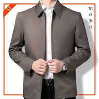 jaket semi jas pria trend terbaru formal resmi santai polos Hitam L