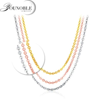 Wholesale Necklace 18K Genuine White Yellow Gold Chain Au750 Necklace Pendant Wendding Party Gift For Women