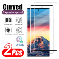 2Pcs Curved Tempered Glass Screen Protector For Samsung Galaxy S21 S20 S24 S23 S22 Plus Ultra Note 9 20 10 Plus S21 S23 FE Glass