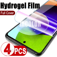 4PCS Screen Gel Protector For Samsung A73 A53 A72 A52 A52S A71 A51 A03S A02S Hydrogel Safety Front Film A 53 52S 02S 52 Not Glas