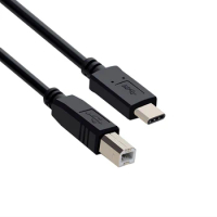 USB-C Type C to USB 2.0 B Data Cable Compatible for Macbook Laptop Connect HP Epson Canon Printer Scanner MIDI Keyboard DJ