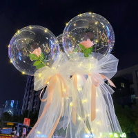 網紅波波球氣球花束diy材料包結婚禮生日告白透明布置發光氣球花