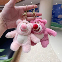Disney's Strawberry Bear: Adorable Plush Keychain Pendant - Perfect Gift for Children &amp; Disney Lovers
