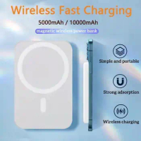 10000mAh Wireless Power Bank Magnetic Portable Powerbank Mini Fast Charger for iPhone 14/13/12 Series External Battery Pack