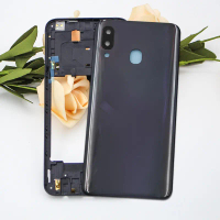 Samsung Galaxy A40 A405 A405F A405FN กรอบกลาง ฝาหลังแบตเตอรี่ เคสประตูหลัง เลนส์กระจกกล้องกาว