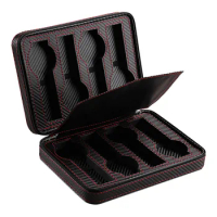 PU Leather Watch Box Case Carbon Fiber Fashionable Travel Portable Storage Box Casket Gifts Boxes Watches Organizer Collection