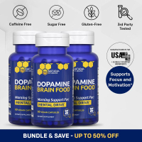 Multivitamin Dopamine Brain Food Supplement with L-Tyrosine Promotes Mental Drive Clarity Focus Supp