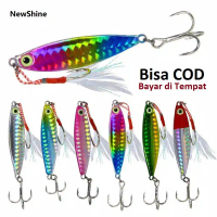 Metal Laser Jig 4.5cm/7gr Umpan Pancing Ikan Micro Jig Treble Kail Fishing Lure Metal Jig Swimbait I
