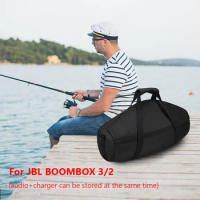 Portable Carrying Storage Bags with Adjustable Strap Waterproof Carrying Pouch Storage Shoulder Bags for JBL BOOMBOX 3/BOOMBOX 2
