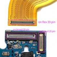 50PCS For Samsung Galaxy A51 A515F A71 A715F LCD Display FPC Connector on mainboard USB Charge Board Flex Cable
