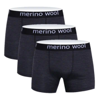 Mens Merino Wool Boxer Briefs 87% Merino Wool Boxer Brief Underwear Soft Breathable Moisture Wicking Sports Fitness Boxershorts