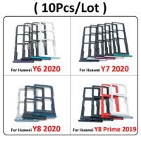 10Pcs/Lot, SIM Card Tray Slot Holder For Huawei Y6 Y7P Y8P 2020 Y9 Prime 2019 Repairing Parts