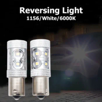 2Pcs Canbus Xexon White DRL For SMD LED Light Bulbs Error Free BA15S P21W 1156 800LM Car Accessories