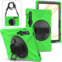 Case For Samsung Galaxy Tab S8 S7 SM-X700 X706 T870 T875 Stand Rugged Cover For S6 T860 T865 With Pen Slot,Hand &amp; Shoulder Strap
