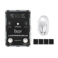IRIN Drum Machine Phrase Loop Monoblock Guitar Effects Pedal 40 Storage 100 Drum Rhythms 10 Metronomes Electric Guitar Bass Part