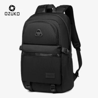 OZUKO Fashion College Student School Backpack Men 15.6 inch Laptop Backpacks Male Large Capacity Waterproof Travel Bag Mochilas