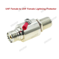 UHF Female to UHF Female Connectors Radio Repeater Coaxial Anti-Lightning Antenna Surge Protector Surge Arrester 50 Ohm