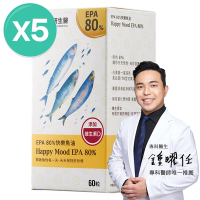 【大研生醫】EPA 80%快樂魚油軟膠囊(升級添加D3)x5