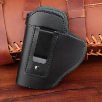 Left Tactical Leather Holster for Concealed Carry Airsoft IWB Gun Holsters for Glock 17 19 43X/ Sig-P365 9mm for Hunting