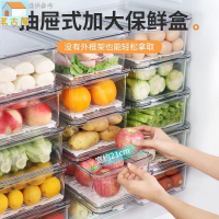 家用廚房冰箱收納盒保鮮盒冷凍專用肉類餃子盒廚房整理塑膠收納盒