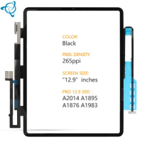 shenyan Front Glass Outer LCD Screen Panel For Apple iPad Pro 12.9 3rd Gen 2018 A1876 A1895 A2014 Touch Glass Replacement