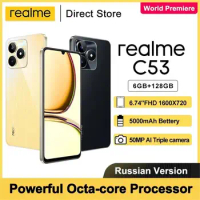 Realme C53 Mobile Phones 6.74" 90Hz Display NFC 5000mAh 8MP Selfie Camera Cell Phone Face unlock