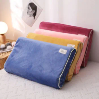 30x50/40x60cm Cotton Latex Pillow Cover Memory Foam Pillowcase Cushion Cover Bedroom Velvet Latex Pillow Case for Adult Kids