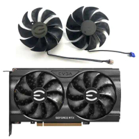 2 fans 4PIN brand new for EVGA GeForce RTX3050 3060 3060ti XC BLACK OC graphics card replacement fan PLD09220S12HH