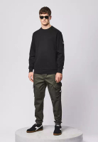 Weekend Offender MENS BLACK THUNDER SWEAT WITH FLAT BINDING
