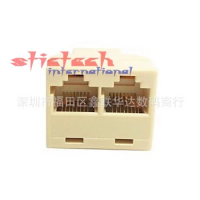 by dhl or ems 1000 pieces RJ45 for CAT5 Ethernet Cable LAN Port 1 to 2 Socket Splitter Connector Adapter