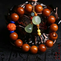 精品紫金鼠 紫金鼠菩提佛珠男女款菩提佛珠手串r尺寸13mm