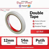 Double Tape Kertas 1/2 Inch Paperpryns 12mm x 14m (@1 Roll)