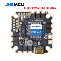 JHEMCU GHF722AIO-HD F722 Flight Controller STM32F722 W/5V 10V BEC Gebaut-in 40A BLHELI_S 2-6S 4in1 E