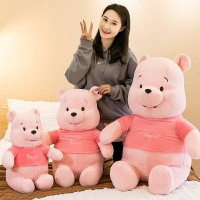 創意新款可愛粉色維尼熊毛絨玩具公仔送女友生日禮物 玩偶抱枕 玩偶/生日/情人/聖誕禮物/毛絨娃娃/抱枕娃娃