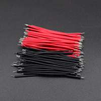 100PCS/LOT Tin-Plated Breadboard PCB Solder Cable 24AWG 8cm Fly