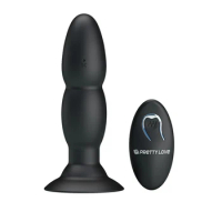 Wireless Remote Male Prostate Stimulation Massager Silicone 4 Speed Vibrator Massager Vibration Anal Plug Sex Toys