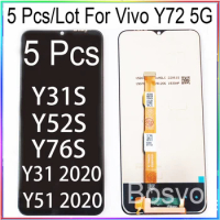 WholeSale 5 Pieces/Lot For Vivo Y72 5G Screen LCD Display With Touch Digitizer Y31S And Y31 2020 And Y51 2020 And Y52S Y76S