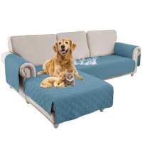 Waterproof L Shape Sofa Cover Sectional Couch Covers Pets Dog Cat Sofa Slipcovers with Chaise Lounge Cover Furniture Protector