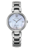CITIZEN 星辰錶 EM0530-81Y 時尚典雅光動能腕錶 / 白蝶貝面板 28.7mm｜樂天全館特惠中★指定刷卡回饋10%