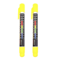 2 PCS Magnetic Tip Scale Indicate 1Cm Coating Thickness Test Pen For Car Tool Crash Checking Meter